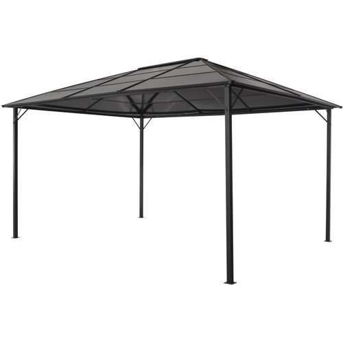 vidaXL Paviljon s streho aluminij 4x3x2,6 m črn Cene