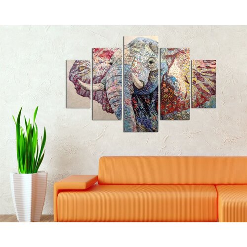 Wallity ST265 multicolor decorative mdf painting (5 pieces) Cene