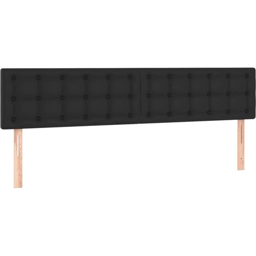 Maison Chic Posteljno vzglavje - Vzglavna omarica 2 kosa črno 100x5x78/88 cm umetno usnje, (22078181) Cene
