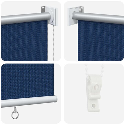  Vanjska roleta 90% blokada UV zraka Plava 80 x 140 cm HDPE Slike