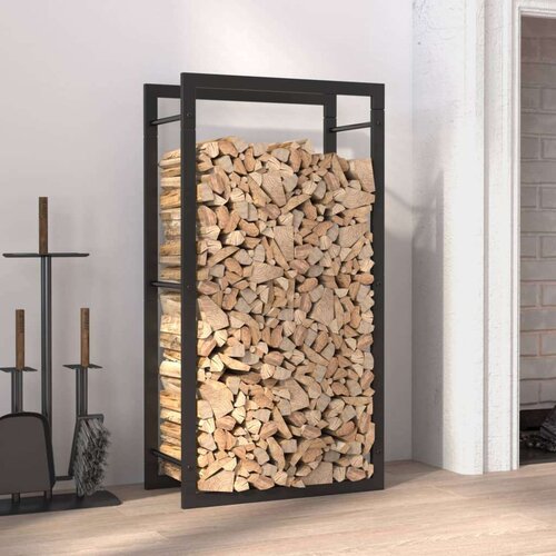  Stalak za drva za ogrjev mat crni 50x28x94 cm čelični Cijene