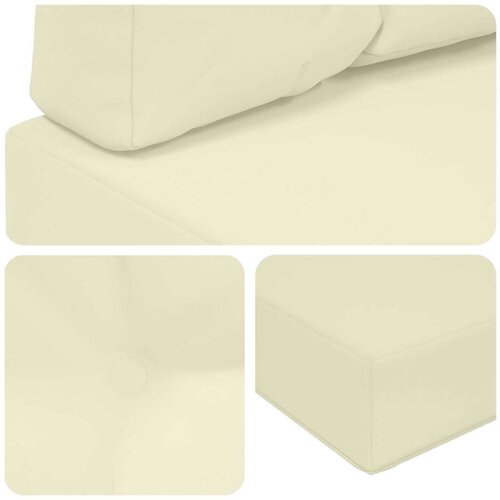  Jastuk za vanjsku sofU 2 pcs Krema Poliester - Krema 60 x 60 cm 1x sjedalo +1x naslon (3D s bartagom) Slike