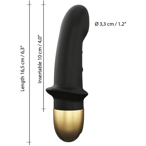 Dorcel Mini Lover 2.0 - vibrator na baterije, G-točka (crno-zlatni) Slike