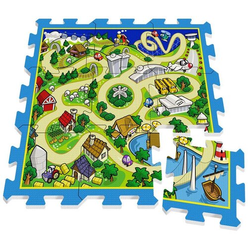 Stamp Podloga od pjene puzzle 31x31cm ulice Slike