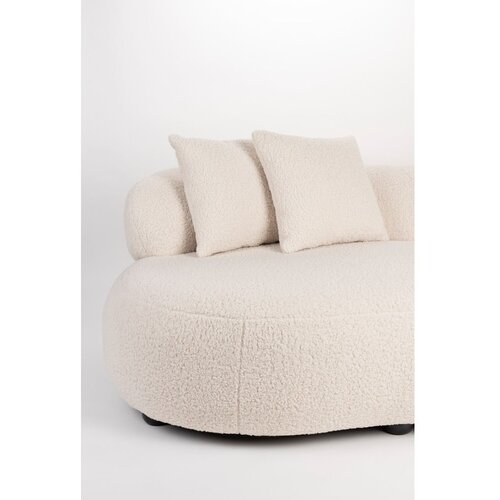 White Label Kremno bela sedežna garnitura 185 cm Noxx &amp;ndash; Slike