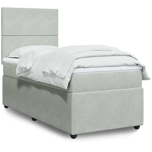  Box spring krevet s madracem svjetlosivi 80 x 200 cm bar&scaron;unasti Cijene