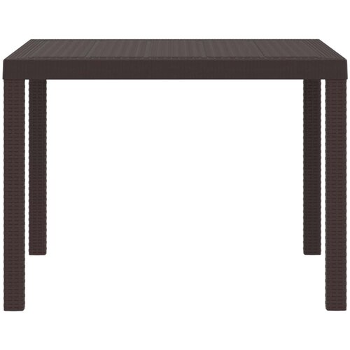  Stol za vrt Smeđa 100 x 100 x 73 cm poliratan Slike