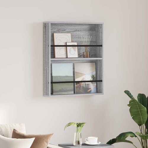  Polica za časopise s policom Zidne Siva Sonoma 60 x 12 x 70 cm Cijene