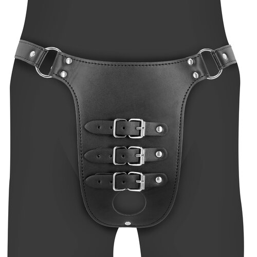Ouch PU Leather Chastity Belt with Straps Black Cijene