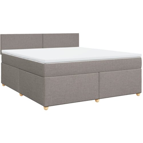 vidaXL Box spring postelja z vzmetnico taupe 180x200 cm blago, (21304455) Cene