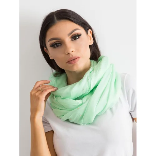 Fashion Hunters Light green scarf with rhinestones