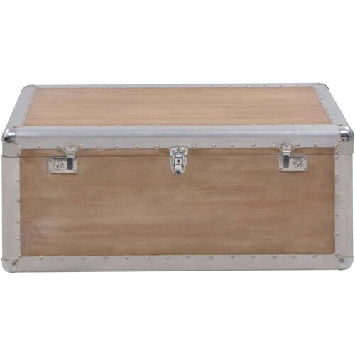  &amp;Scaron;katla za shranjevanje trden les jelke 91x52x40 cm rjava Slike
