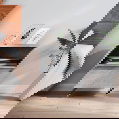 vidaXL Noćni ormarić siva boja betona 40x35x50 cm konstruirano drvo Cijene