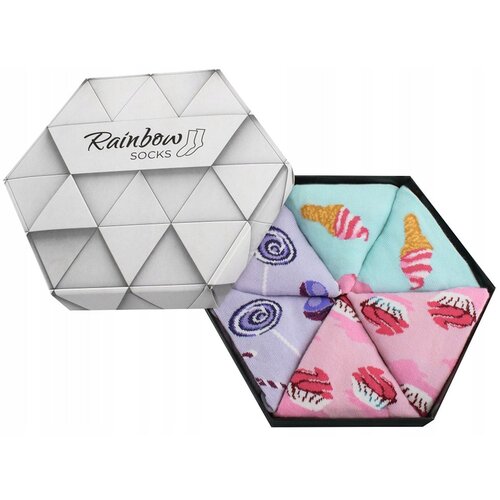 Kesi Rainbow Socks Socks Sweets In a Box of 3 Pairs Cijene