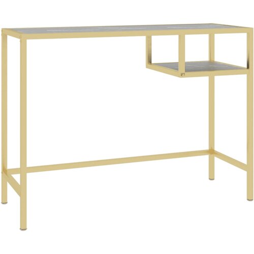 vidaXL Računalniška miza črn marmor 100x36x74 cm kaljeno steklo, (20939025) Cene
