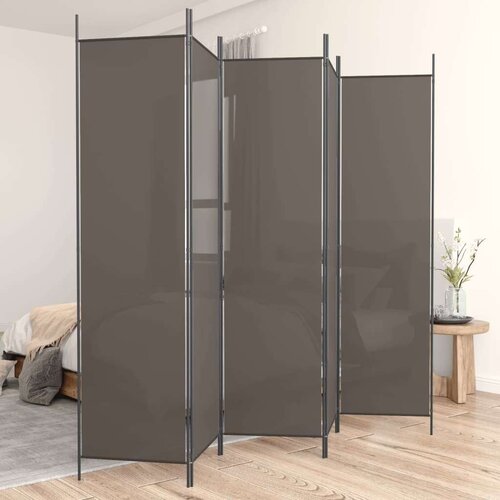 Sobna pregrada s 5 panela Antracit 250 x 200 cm od tkanine Cijene