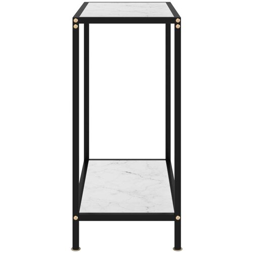  Konzolni stol bijeli 60 x 35 x 75 cm od kaljenog stakla Slike