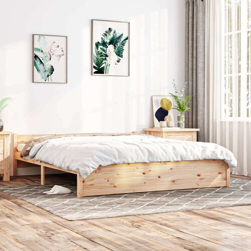 Posteljni okvir iz trdnega lesa 160x200 cm, (20644658) Cene