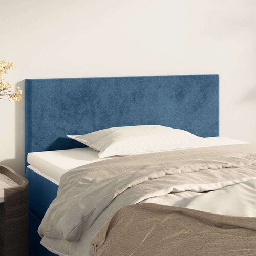  Posteljno vzglavje temno modro 80x5x78/88 cm žamet Slike