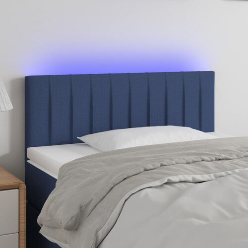 vidaXL LED uzglavlje plavo 90x5x78/88 cm od tkanine Cijene