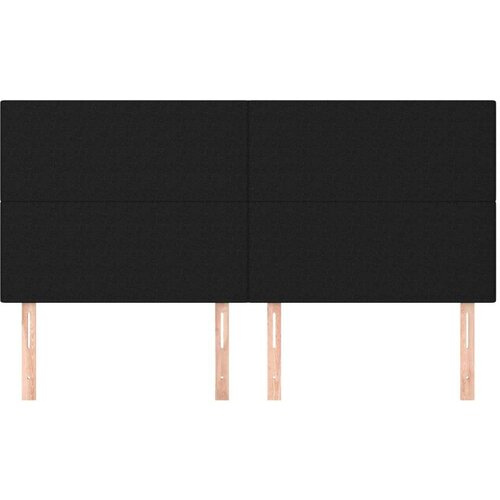  Uzglavlja 4 kom crni 80x5x78/88 cm od tkanine Slike