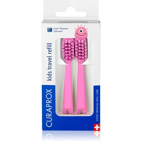 Curaprox Kids Travel refill nadomestne glave za zobno &scaron;četko Pink 2 kos Cene
