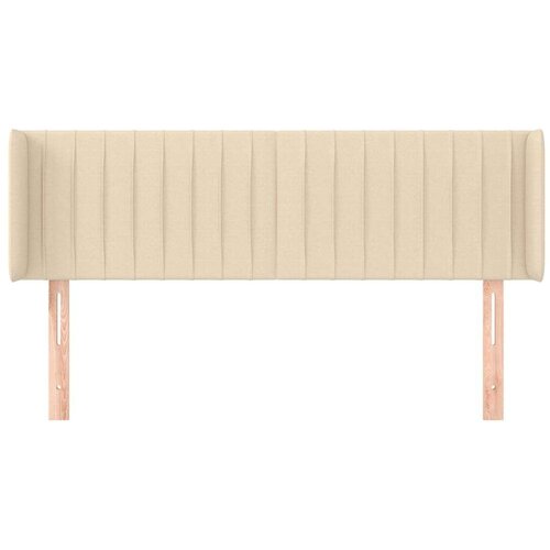  Uzglavlje s u&amp;scaron;ima krem 147x16x78/88 cm od tkanine Slike