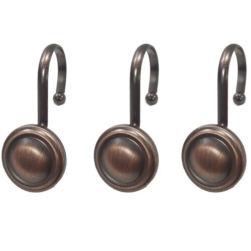 INF Komplet 12 črnih kavljev za kopalniške zavese Bronze, (21755547) Cene
