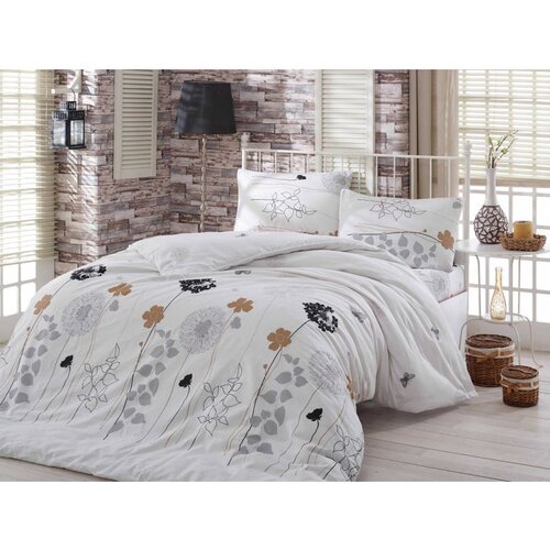 Atlantis White WhiteGreyBlackBrown Super King Quilt Cover Set (FR) Cene