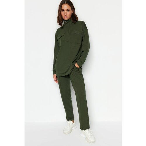 Trendyol Sweatsuit Set - Green - Regular fit Cene