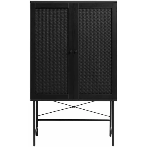 Unique Furniture Črna omarica v hrastovem dekorju 80x135 cm Pensacola – Unique Furniture