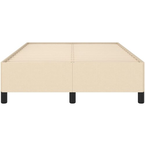  Okvir kreveta bez madraca krem 120 x 200 cm od tkanine Slike