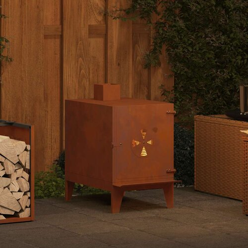  &amp;Scaron;tednjak za kampiranje 35x50x60 cm Corten čelik Slike