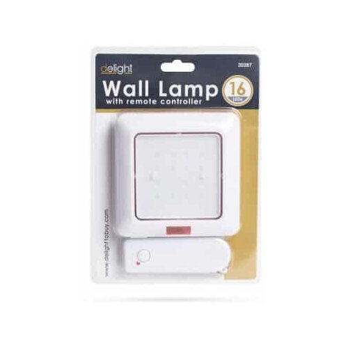 Delight Baterijska LED stenska svetilka 16 LED z daljincem Slike