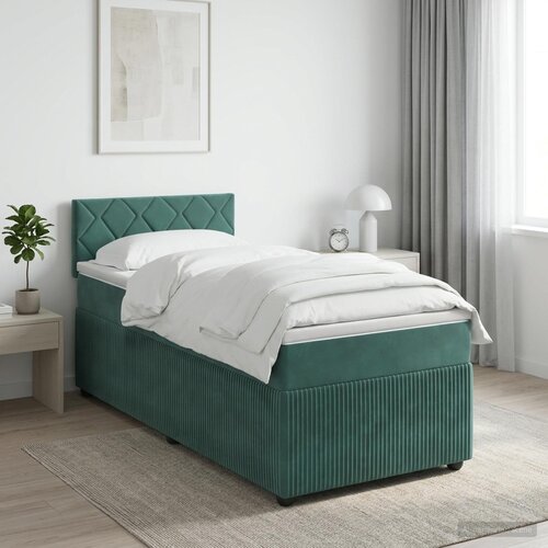  Boxspring krevet s madracem Tamnozelena 90 x 190 cm Bar&scaron;un Cijene