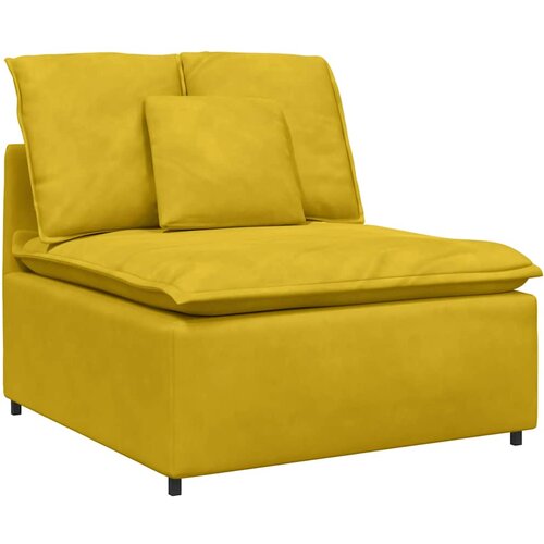  Modularna sofa s jastucima žuta 100 cm Slike