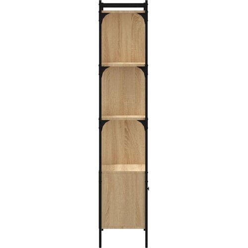  Regal za knjige s vratima boja hrasta 44,5x30x154,5 cm drveni Slike