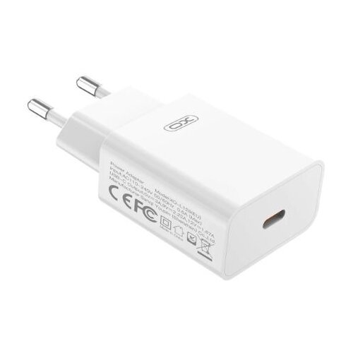 XO Kucni punjac L126 USB-C PD20W fast White &amp;ndash; glava Slike