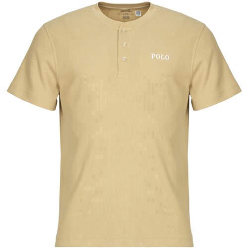 Polo Ralph Lauren Majice s kratkimi rokavi S/S HENLEY-SLEEP-TOP Bež Cene