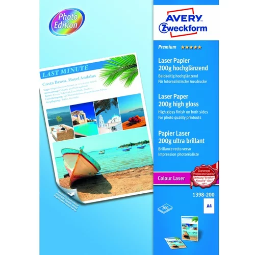 Avery Zweckform Foto papir barvni laserski Premium A4 - 200 g