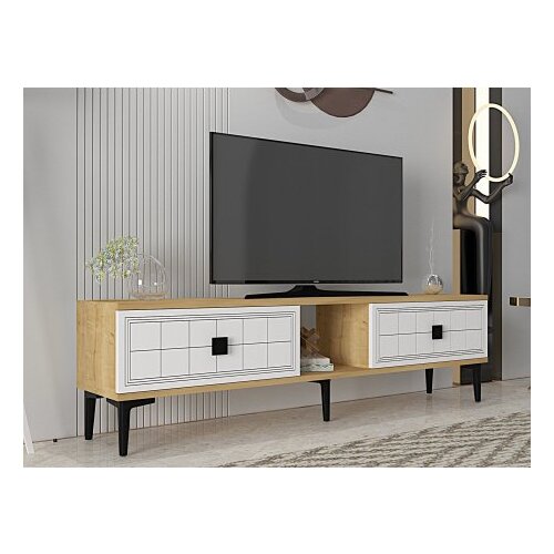 Hanah home tv polica yuka 150 sapphire oak white Slike