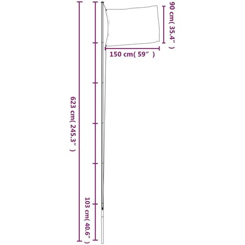 vidaXL Zastava Evrope in drog 6,23 m aluminij Cene