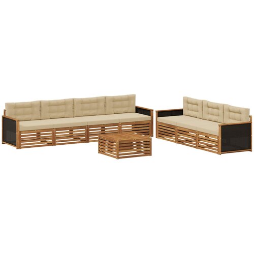  Set vanjskih sofa 8 pcs Prirodna i bež 79 x 79 x 37 cm Slike