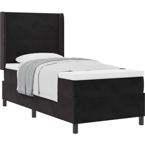 Box spring krevet s madracem Crna 90 x 190 cm Bar&scaron;un - Crna 90 x 190 cm S gumbima Cijene
