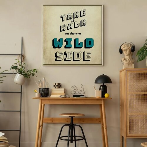 Slika - Take Walk on the Wild Side (1 Part) Square 80x80 U prirodnom drvenom okviru Slike