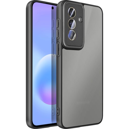 AVIZAR Prosojen ovitek za Galaxy A57 zamrznjeni hrbet protiudarni z okvirji kamer, Črna, (5000275047) Cene