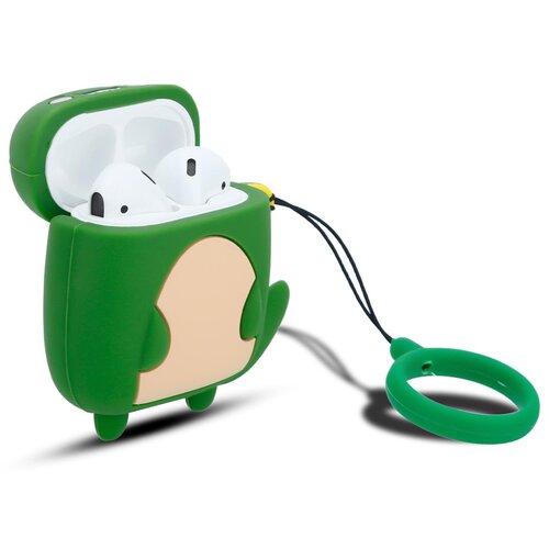Cadorabo Ohišje, združljiv z Apple - Design Happy Dinosaur - Prenosne silikonske slušalke Zaščitni pokrov 3D Keychain, (20570909) Cene