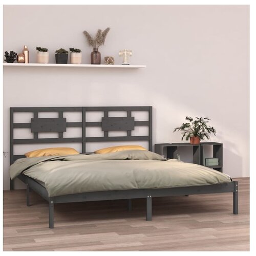  Za krevet od masivne borovine sivi 200 x 200 cm Cijene