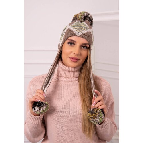 Kesi Women's cap with long ears Eunika K322 cappuccino+beige Cijene