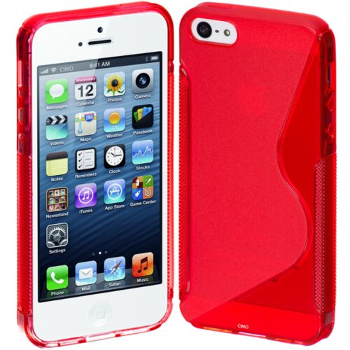  S silikonski ovitek Apple iPhone 5, 5S rdeč Slike